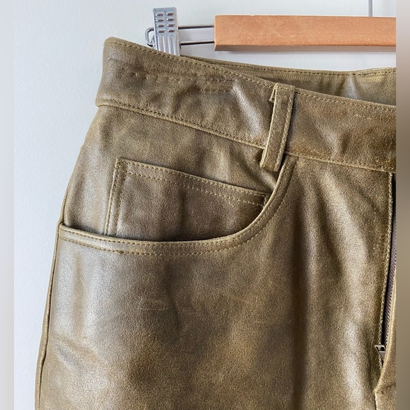 Wilson’s Leather Maxima Green Leather Pants - Picture 7 of 8